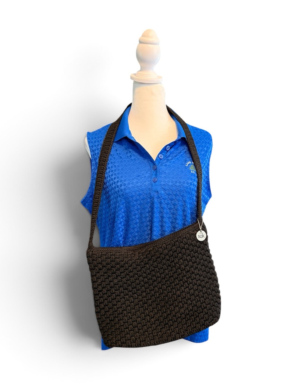 The Sak Black Knit Lined Shoulder Bag-